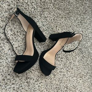 Platform, block heeled sandals
